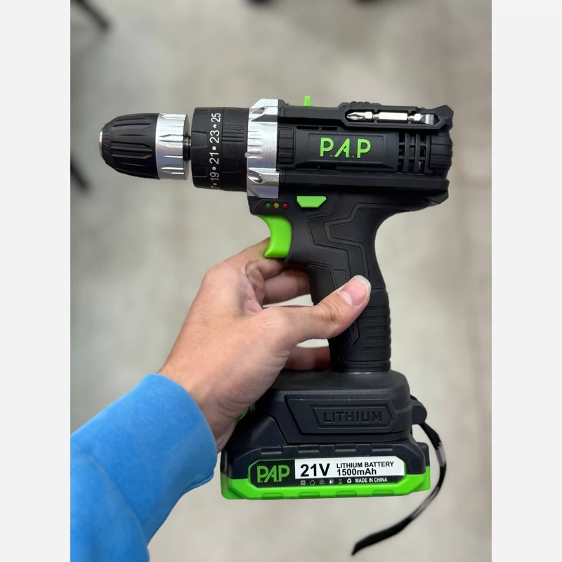 دریل شارژی 21 ولت با لوازم پی ای پی